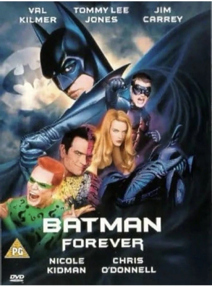 BATMAN FOREVER Val Kilmer Tommy Lee Jones Jim Carrey Nicole Movie Film UK R2 DVD - Image 1 of 1