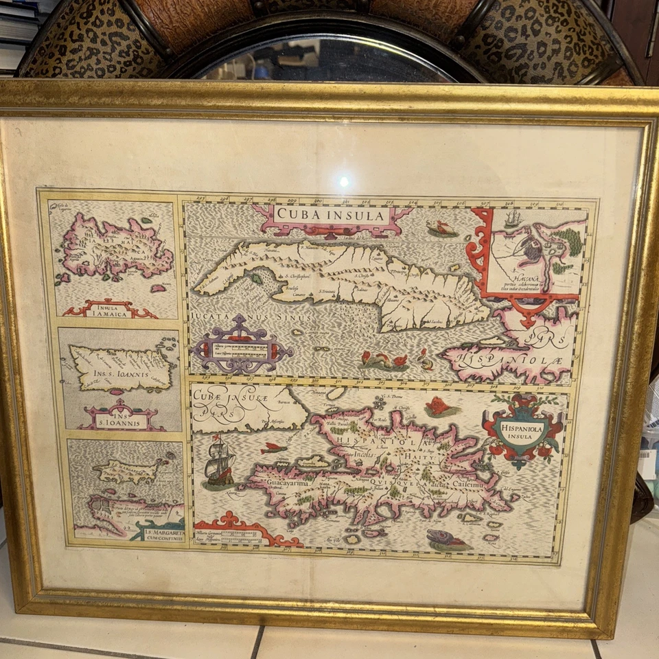 ОРИГИНАЛЬНАЯ КАРТА CUBA INSULA, HISPANIOLA INSULA ГОНДИУСА, C. 1620 - Изображение 1 из 4