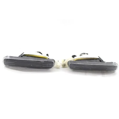Fog Lamp Covers for BMW 3 Series E46 1999 2001 Black+Transparent (Pair) - Image 1 of 4