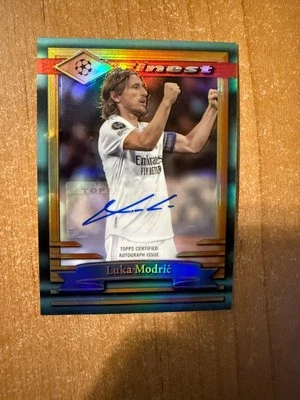 2022-23 Topps Finest Flashbacks - Luka Modric - Aqua Refractor Auto #d 01/20 - Image 1 of 3
