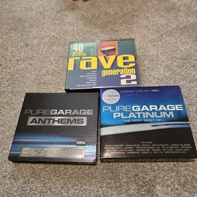 Job Lot - Rave/Garage-  8 × CDs, Compilations RaveGen2, Pure Garage Anthams - Image 1 of 4