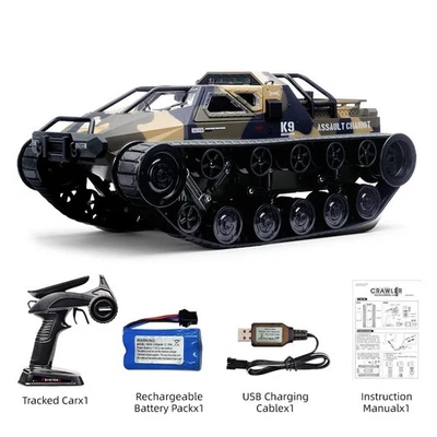 1/12 RC Tracked Off Road Vehicle RTR Drifting Car 360°Rotation Openable Door - Image 1 of 4
