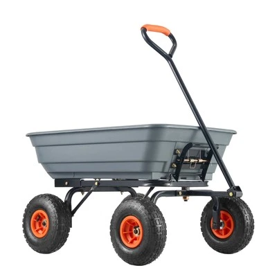 Poly Garden Dump Cart Heavy-duty Yard Carts and Wagons 4 cu.ft 600 lbs - Image 1 of 4