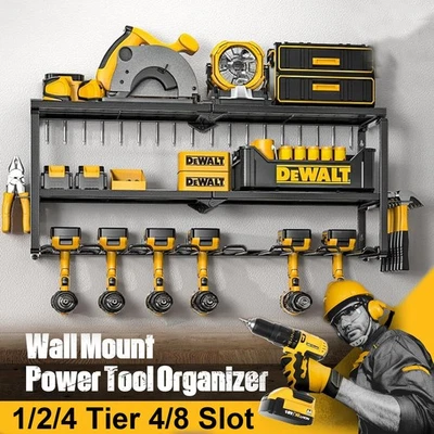 Power Tool Organizer for Tool Storage Drill Holder Wall Mount Tool Holder Rack - Image 1 of 4