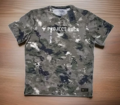 Under Armour Project Rock Shirt Men Veterans Day Freedom Graphic USA Camo XL - Image 1 of 4