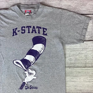 Camiseta Dr. Seuss x Kansas State Wildcats 2007 talla pequeña para hombre - Imagen 1 de 7
