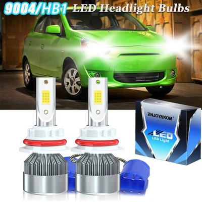 For Mitsubishi Mirage 1988-1996 2pc 9004 LED Headlight Hi/Low Beam 6000K Bulbs - Image 1 of 4