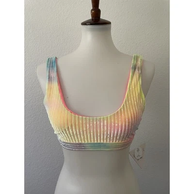 Roupa de banho feminina Dippin' Daisy's Swim tamanho M biquíni festival veludo com nervuras nova com etiquetas - Imagem 1 de 4