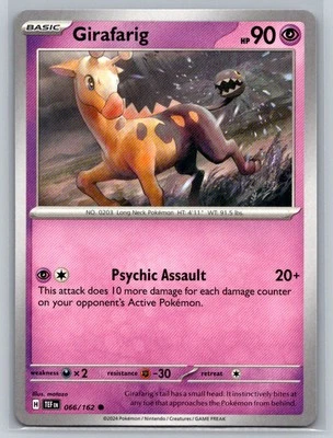 Girafarig #066/162 SV05: Temporal Forces Common - Pokemon Cards B86 - Image 1 of 2