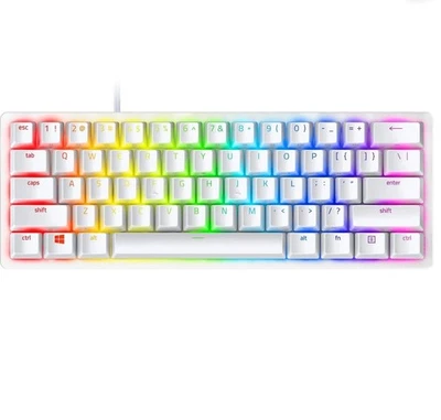 Razer Huntsman Mini White 60% Optical Red Linear Switches Gaming Keyboard  - Image 1 of 3