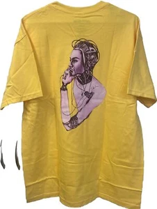 FA F*cking Awesome CYBORG T Shirt T-Shirt Daisy Yellow Large & Medium RARE HTF - Picture 1 of 9