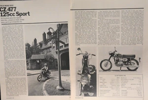 1969 CZ 477 125 Sport 3pg Test Article with Specs - Picture 1 of 1