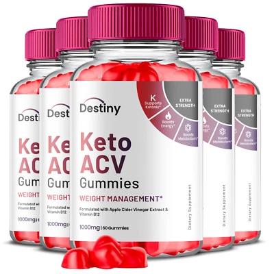 (5 Pack) Destiny Keto ACV Gummies for Weight Loss and Fat Burning (300 Gummies) - Image 1 of 4