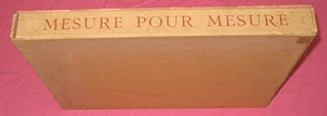 Mesure pour mesure. D'après Shakespeare. Benno Vigny. Laffont. 1944. - Picture 1 of 7