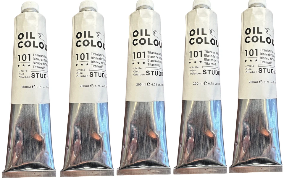 Artist Quality Oil Paint Color 710 Titanium White Size 180 Ml Tube ASTM