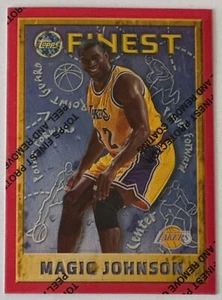 MAGIC JOHNSON 1995-96 Topps Finest #252 w/coating LOS ANGELES LAKERS - Picture 1 of 2