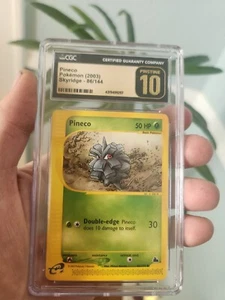 (POP 3) CGC 10 PRISTINE 2003 Pokemon Skyridge Pineco 86/144 Karte - Bild 1 von 4