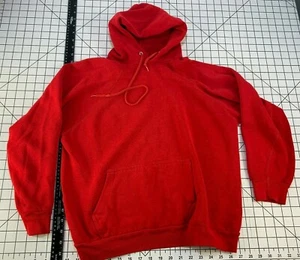 Vintage Paper Thin Distressed 70s 80s Red Hoody Sweatshirt Jacket Surf Skate USA - Picture 1 of 9
