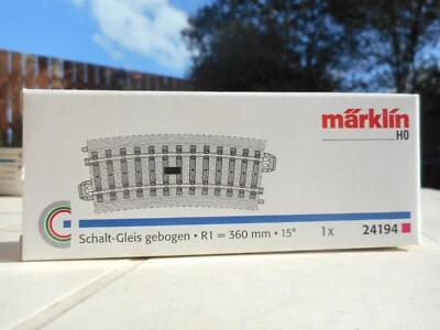 BINARIO CURVO CON CONTATTO  "C" - H0 - MARKLIN 24194 - OTTIMO (3578) - Immagine 1 di 3