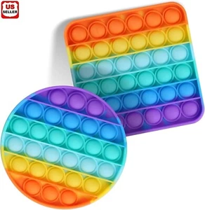 2x Silicone Pop Fidget Sensory Toy Autism Special Needs Stress & Pressure Relief - Picture 1 of 6