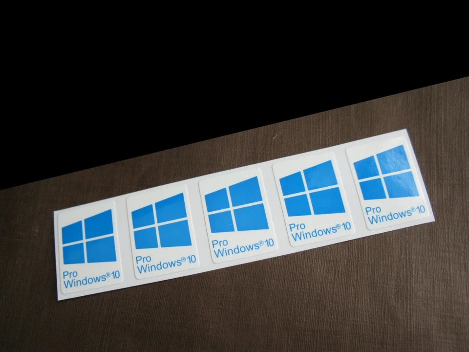 5 PCS Sticker for Window 10 Pro Blue Badge Logo Decal Cyan Color 22mm x 16mm - Image 1 of 1