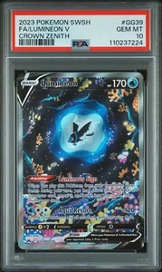 2023 Pokemon Crown Zenith Lumineon V Full Alternate Alt Art #GG39/GG70 PSA 10 - Picture 1 of 2
