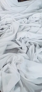Tela blanca crepe Georgette 58"" precio por metro - Imagen 1 de 2