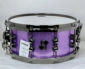 Sonor SQ2 14x6.5 Beech Heavy Amethyst Sp Hi Gloss Die-cast Hoops Blk Hdwr Snare - Picture 1 of 16