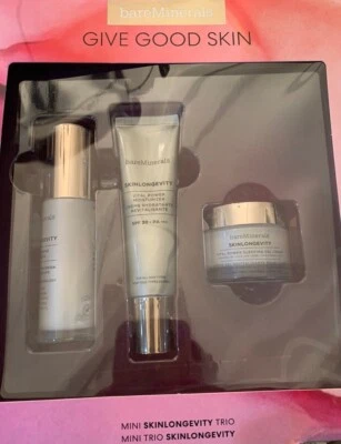 BareMinerals Give Good Skin Mini SkinLongevity трио комплект новый в коробке стоимость 83 долл. США - Изображение 1 из 3