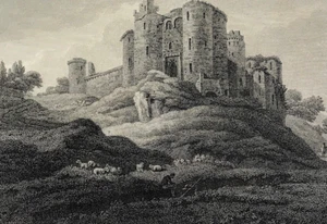Views Cydweli from North and South Wales 1806 by Colt Hoare william Byrne  - Picture 1 of 3