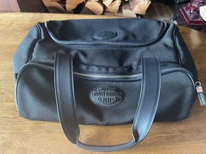 Bolso de lona negro vintage manejado fin de semana durante la noche para Harley Davidson - Imagen 1 de 6