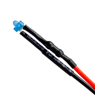 50 Stück Verkabelte Dioden LED pre Wired Blau Diffus Gefärbt 9V 1.8mm - Bild 1 von 4