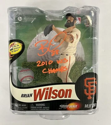 BRIAN WILSON SIGNED SAN FRANCISCO GIANTS MCFARLANE "2010 WS CHAMPS" BAS W662545 - Image 1 of 4