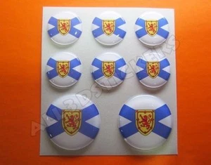 8 pegatinas redondas 3D con cúpula de resina bandera de Nueva Escocia - calcomanía adhesiva vinilo - Imagen 1 de 1