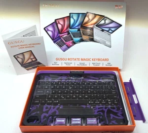GUSGU Coque Transparente avec Clavier Sans Fil pour iPad 11ème Génération 11 Pouces - Photo 1/3