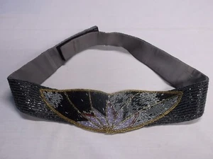 Vintage Lotus Flower 28"-30" Belt elegant and fully Beaded - Picture 1 of 4
