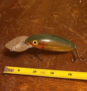 Vintage dual hook freshwater fishing hook lure combo green cisco kid diver - Picture 1 of 4