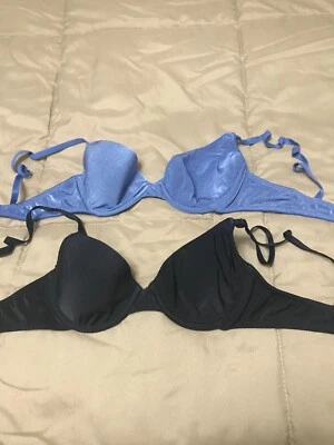 Vanity Fair Padded Push-up Bras, 34B Black and Blue Underwire Smooth Cup - Image 1 of 4