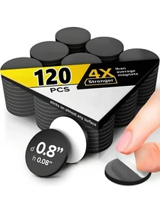 Discos de goma magnéticos autoadhesivos imanes artesanales negros para decoración - Imagen 1 de 12