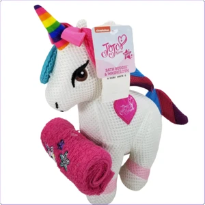 Nickelodeon JOJO SIWA Bath Buddie & Waschlappen Regenbogen Einhorn 10" NEU - Bild 1 von 10