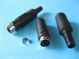 100 pcs Standard Mini DIN Plug 5 Pin Male Connector with Plastic Handle New - Picture 1 of 2