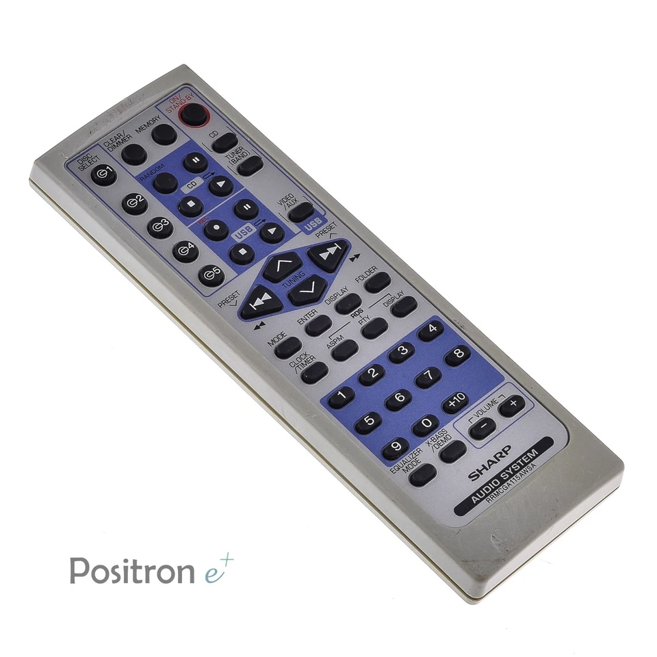 Télécommande Originale Sharp RRMCGA115AWSA Pour XL-UR250H XL-UR2110 / Testée - Photo 1/1