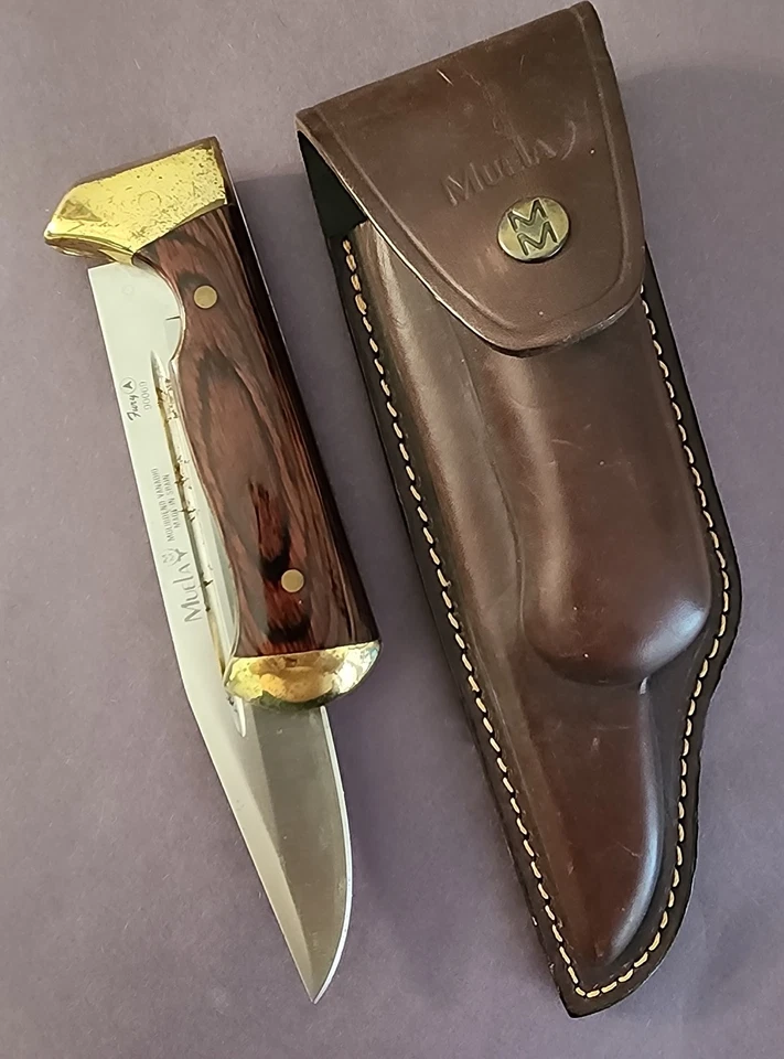Faca de lâmina dobrável Muela Fury 7" com cabo Pakkawood e bainha de couro # 90069 - Imagem 1 de 4
