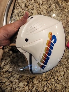Vintage Suomy Motorcycle Helmet~ Used Made in Italy~ Size XS Free Ship - Picture 1 of 10