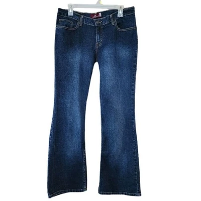 Pantalones de mezclilla elásticos tiro bajo vintage Y2K Jordache Bootcut para mujer talla 13/14 Foto 1 de 4