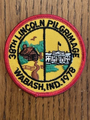 1978 38th Lincoln Pilgrimage Patch - Boy Scouts - Wabash, IN - Image 1 of 2