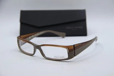 NUEVAS GAFAS ALAIN MIKLI AL 0412 0118 GRIS MARRÓN MONTURAS AUTÉNTICAS 54-14 Foto 1 de 4