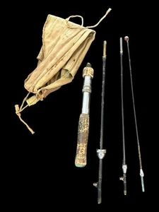 Vintage South Bend Bait Company Fishing Rod Four Pieces Lock Joint Steel + Bag - Picture 1 of 4