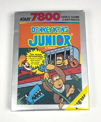Donkey Kong Jr - Atari 7800 - NUEVO sellado de fábrica - caja de etiquetas colgantes / completo - 1988 Foto 1 de 4