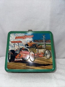 Vintage DRAG STRIP LUNCH BOX 1975 - NO THERMOS - Picture 1 of 8